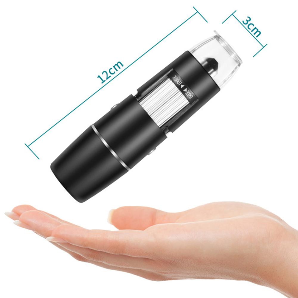 1000X Wifi Digital Microscope Magnifier USB Inspection Camera 8 LED with Stand for Android IOS Portable Electronic Microscope