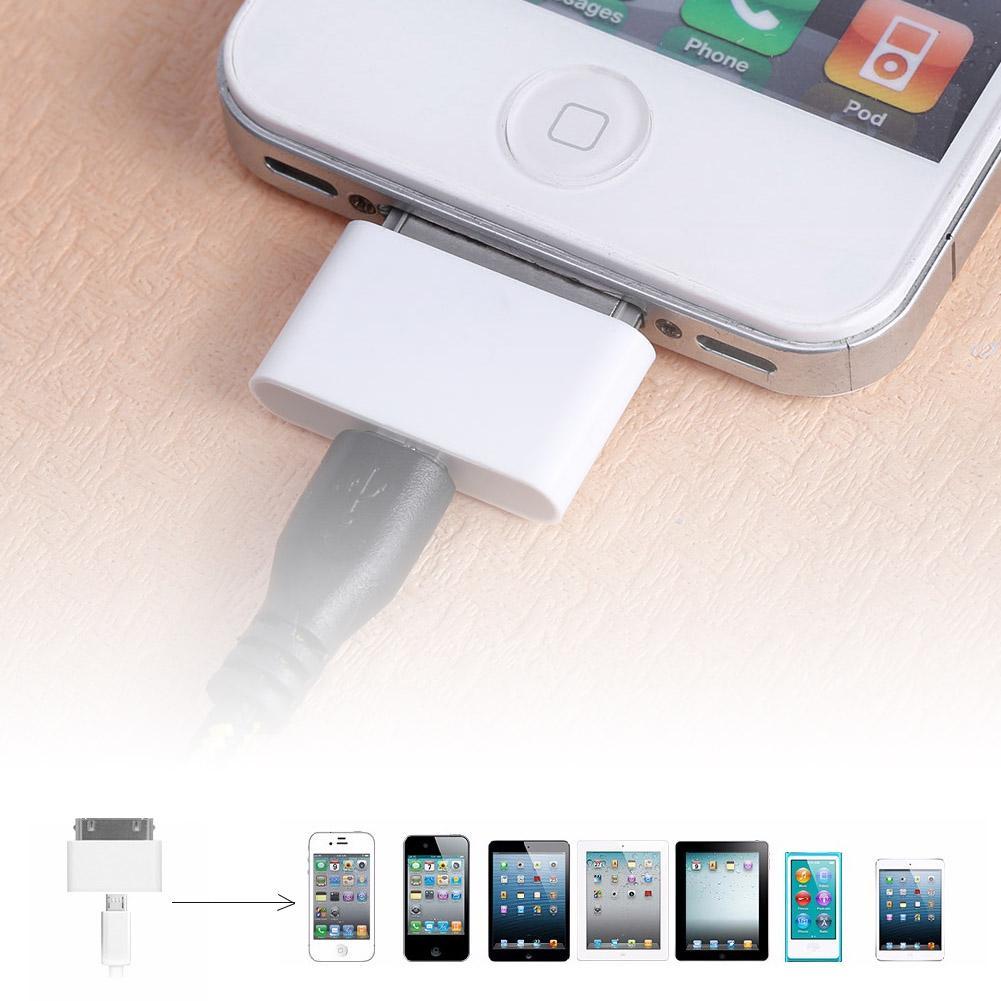 1-3 SZTUK Konwerter ładowarki Micro USB na 30-pinową ładowarkę kompatybilny z żeńskim adapterem Micro USB na męski do iPhone4 4S 3G 3GS