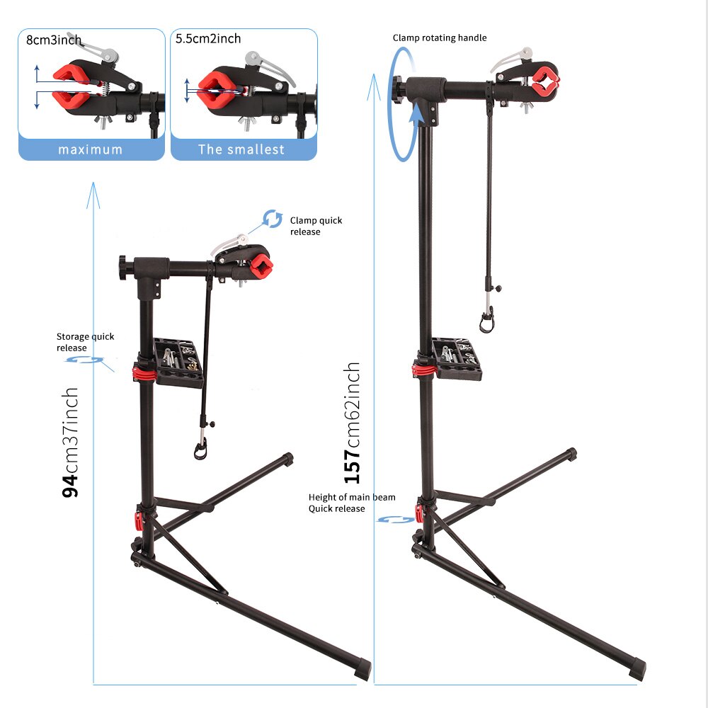 Bike Repair Stand MTB Road Bicycle Maintenance Repair Tools Adjustable Foldable Storage Display Stand