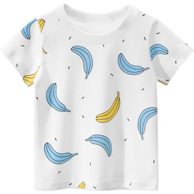 Børn piger t-shirt sommer drenge bomuldstoppe toddler tees tøj børn tøj tegneserie t-shirts kortærmet print banan