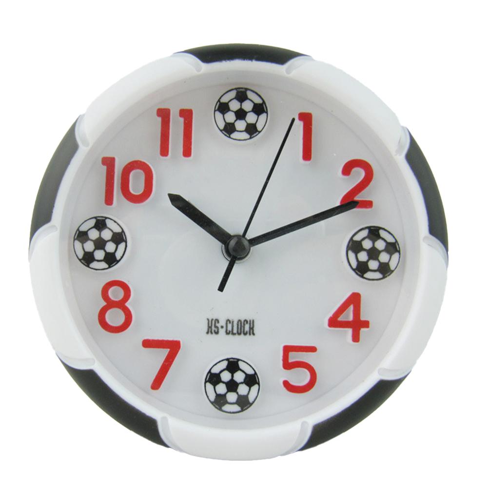Reloj despertador 3D para baloncesto, fútbol, deporte, despertador Digital estéreo, reloj de mesa para habitación de estudiantes y niños,: White