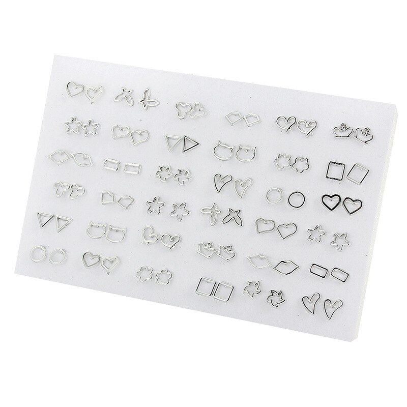 Mode Gemengde Rhinestone Gesimuleerde Pearl Geometrische Dier Hart Bloem Stud Oorbellen Set Voor Vrouwen Meisjes Kids Sieraden: WR745-2