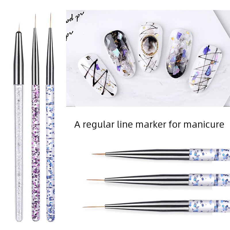 3 Pcs Nail Art Tool Nail Pull Pen Crystal Pailletten Nail Carving Pen Manicure Accessoires Nail Art & Gereedschap