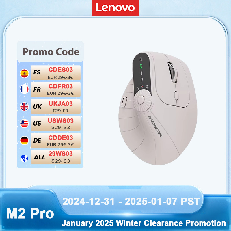 Choice Monster M2 PRO Dual Mode Rechargeable Wireless Gaming Mouse Lightweight & Comfortable Ergonomic Vertical Vertical Mouse