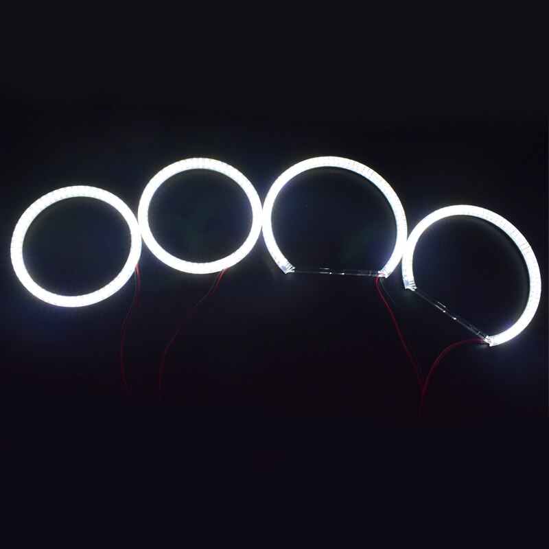 Biała dioda doprowadziło SMD anioł oczy bawełniana lekka aureola pierścionki dla BMW E90 3seria 2X(131mm + 106mm) reflektory samochodowe akcesoria robić lampa DRL: SMD