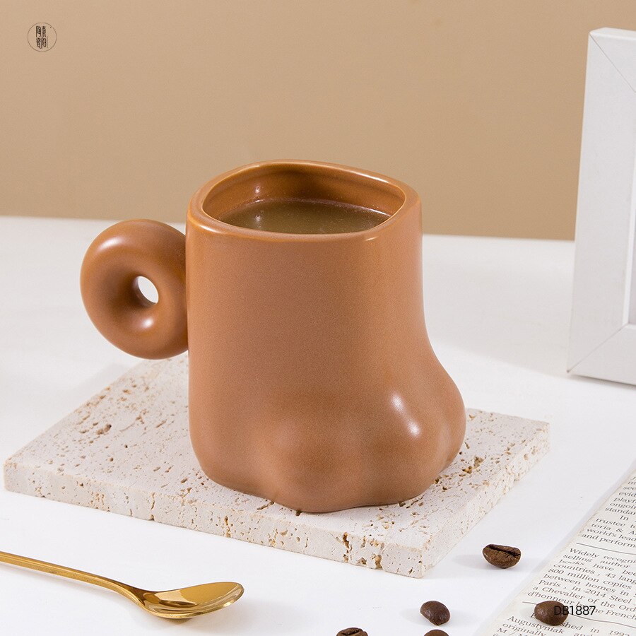 Kat Poot Keramische Mok Hoge-Waarde Koffie Beker Met Handvat Coffeeware Leuke Kat Klauw Keramische Koffie Mok thuis Water Cup: coffee