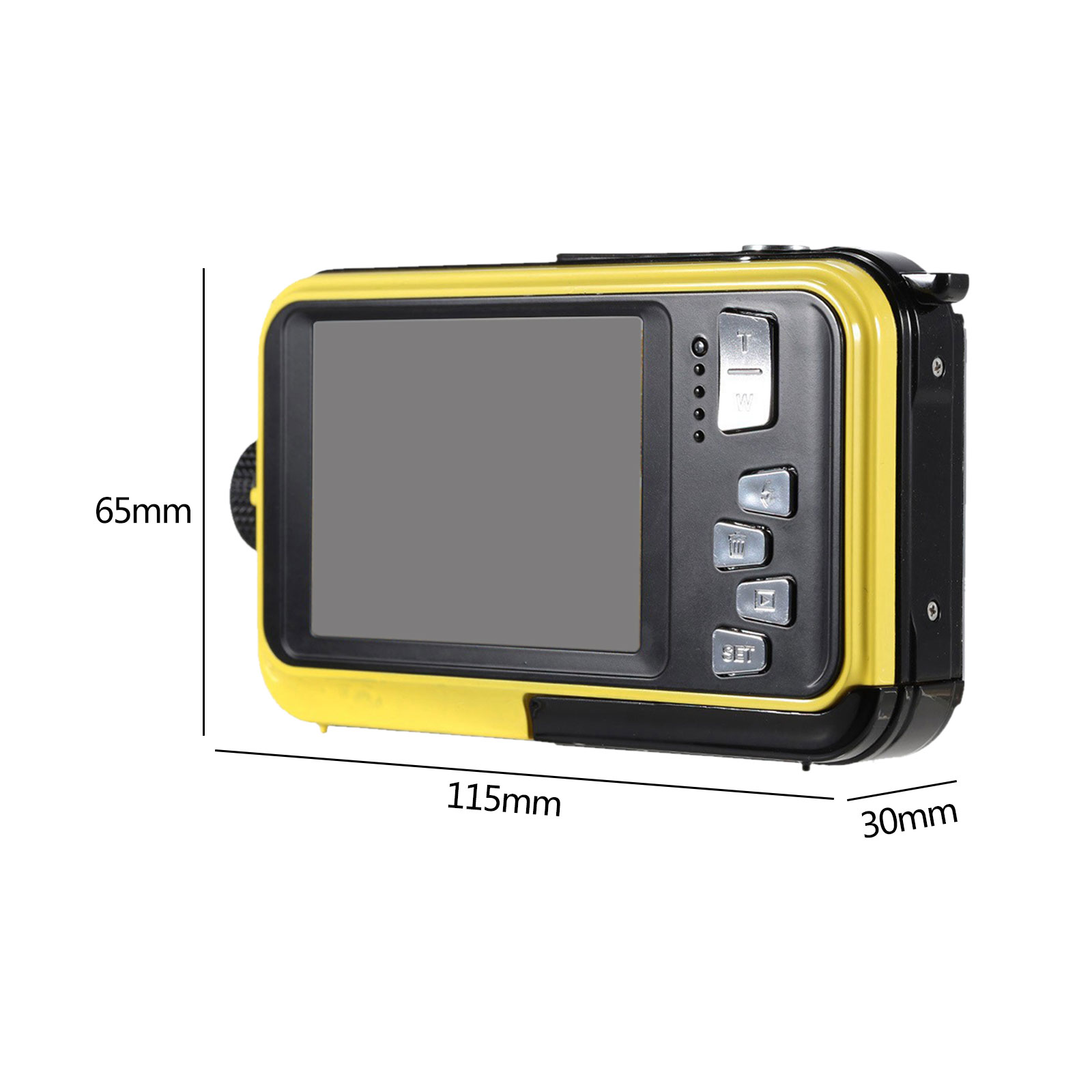 48MP Onderwater Waterdichte Digitale Camera Dual Screen Full Hd 2.7K Video Camcorder Point &amp; Scheuten Digitale Camera Lcd Displays: A Yellow EU
