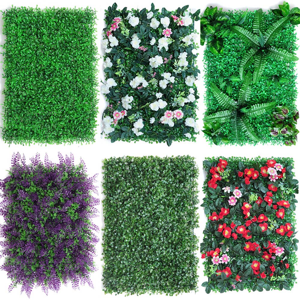 Faux plantes décor de cour mur de fleurs écrans et panneaux de confidentialité en plein air pour patio