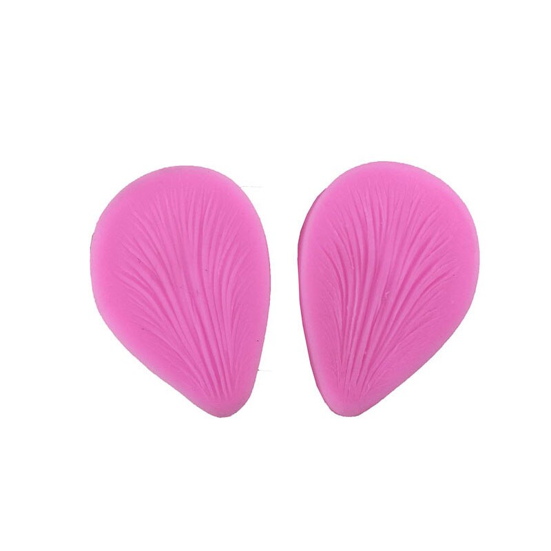 Molde de silicona para fondant de hojas, decoración de boda para cocinar flores en 3D, moldes para manualidades de azúcar, molde para pasteles DIY de hojas: Azul