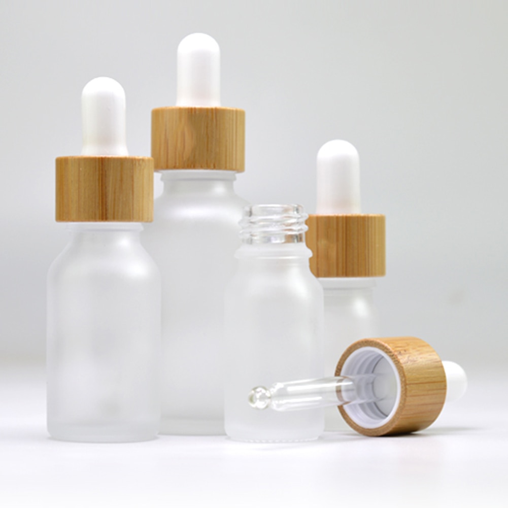 5/10/15/30 ml glas flytande reagens pipettflaska klara glasflaskor ögondroppar aromaterapi förvaringsburkflaskor