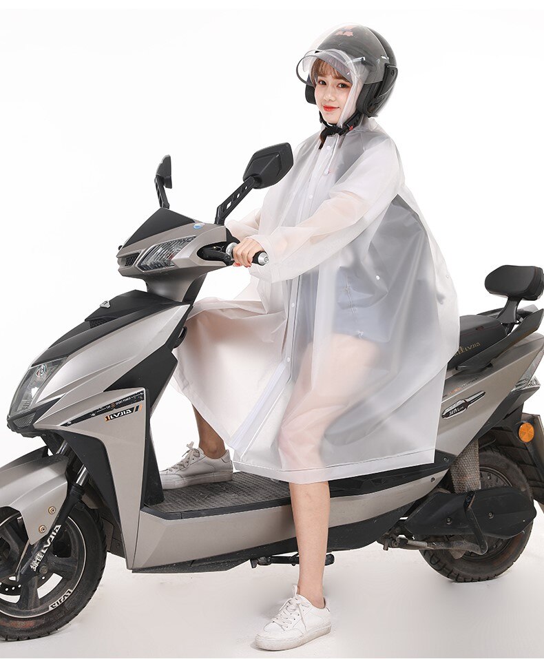 VOBUKE Regenponcho, waterdichte regencape met capuchon, zakken, reflecterende strepen, ademend, regenjas, fiets, heren, herbruikbaar, met geventileerde regenponcho, outdoor, kamperen, wandelen, oranje