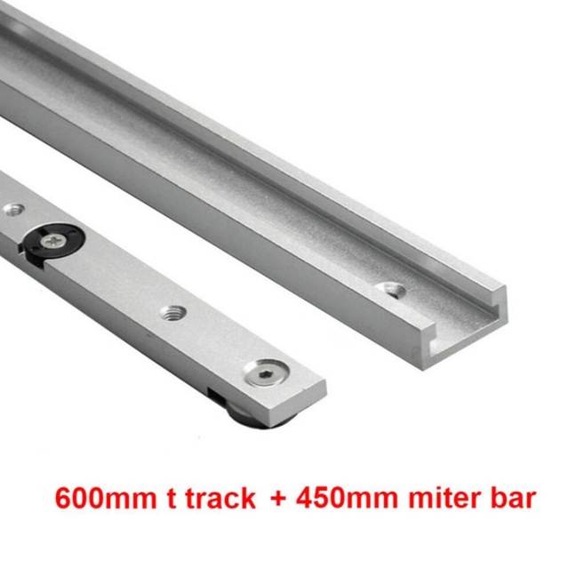 2Pcs Aluminum Alloy Miter Track And Miter Bar Slider Table Saw Woodworking Tool 600mm With 300mm/450mm DIY Woodworking Tools