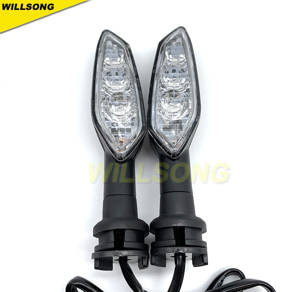 Luz LED intermitente delantera y trasera para YAMAHA MT 01/03/07/09/10/15/25 MT15 m-slaz 150 MT07 MT09 Tracer: Clear