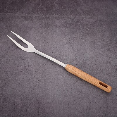 Utensilios de cocina de madera resistentes al calor, utensilios de cocina, cuchara de acero inoxidable para sopa, utensilios de cocina, espátula, cuchara, colador, herramienta de cocina: D