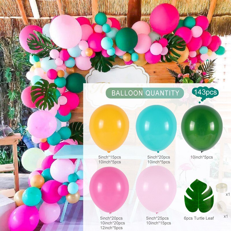 tropisch hawaiisch Ballon Girlande Bogen Bausatz Ballon Baby Dusche Konfetti Ballon Geburtstag Sommer Hawaii Party Dekor Hochzeit: Ballon 1