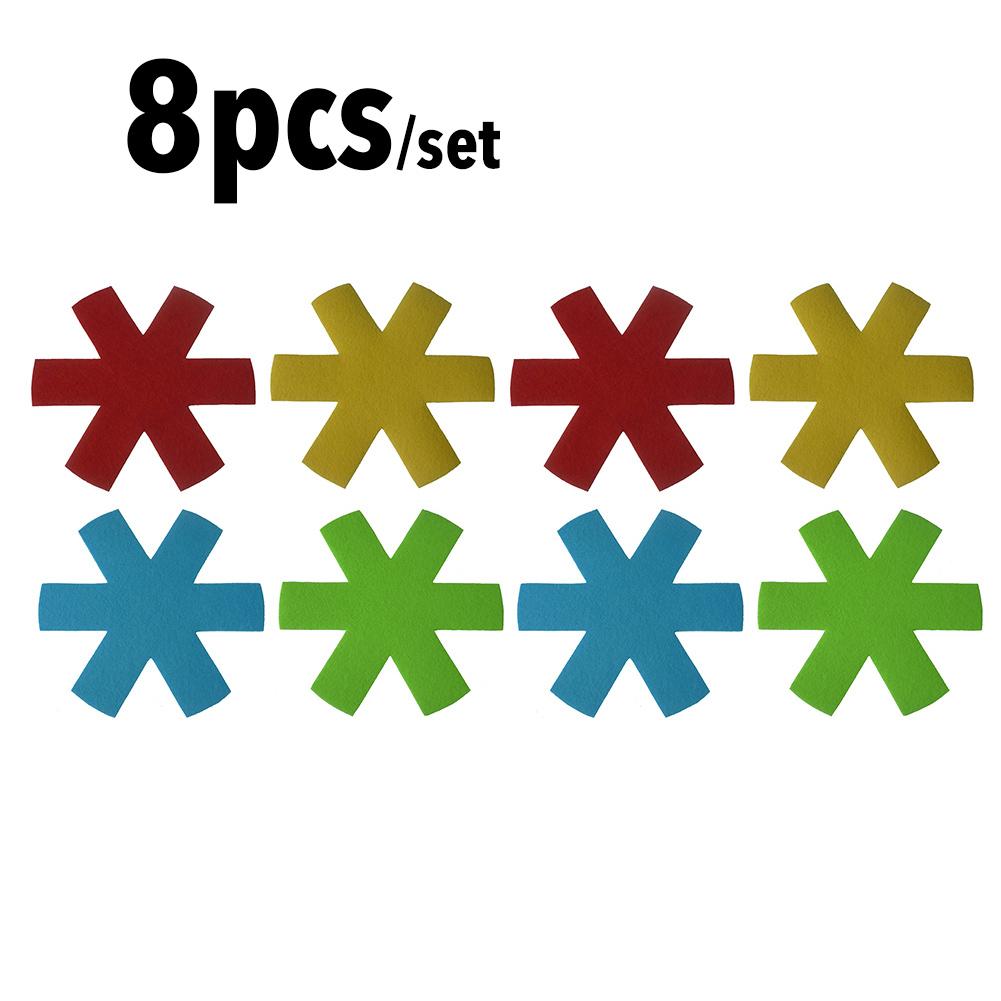 Protections Pot et casseroles colorées, coussinets de diviseur Premium, pour Table à manger, pour éviter les rayures des Surfaces, 4/8 pièces: 8pcs