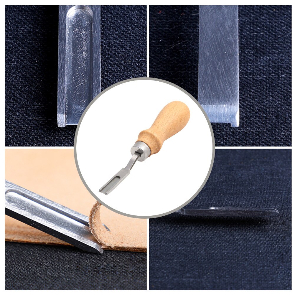Sharp Leather Craft Edge Beveler Skiving Beveling Cut Peel Trim Wood Handle