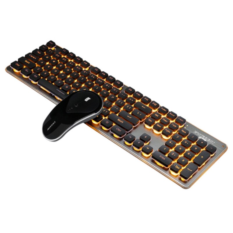 Wireless Trendy Keyboard and Mouse Combo Ergonomic for Computer Desktop PC Laptop Plug and Play Entertainment: Black