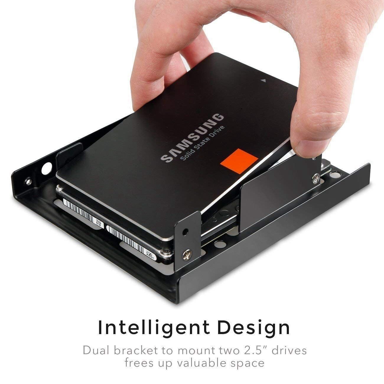 Kit de montaje de disco duro interno de 2,5 pulgadas a 3,5 pulgadas, marco de soporte de instalación compatible con la mayoría de carcasas de PC móviles