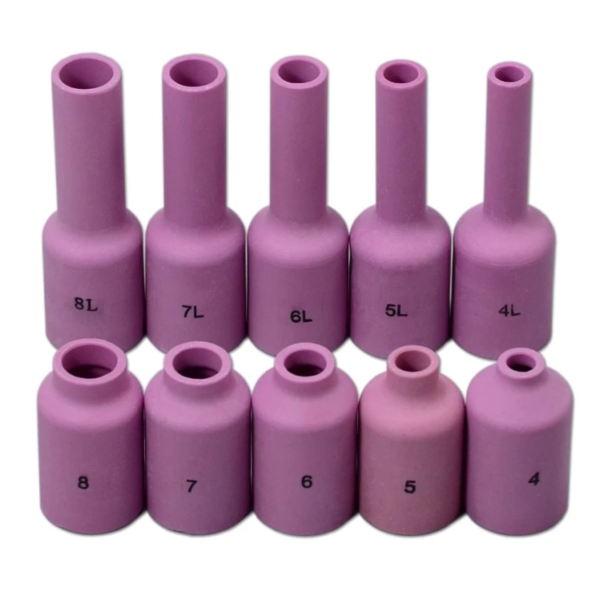TIG Consumables Long Gas lens Alumina cup KIT Fit TIG Welding Torch WP PTA DB SR17 18 26 Series 10PK