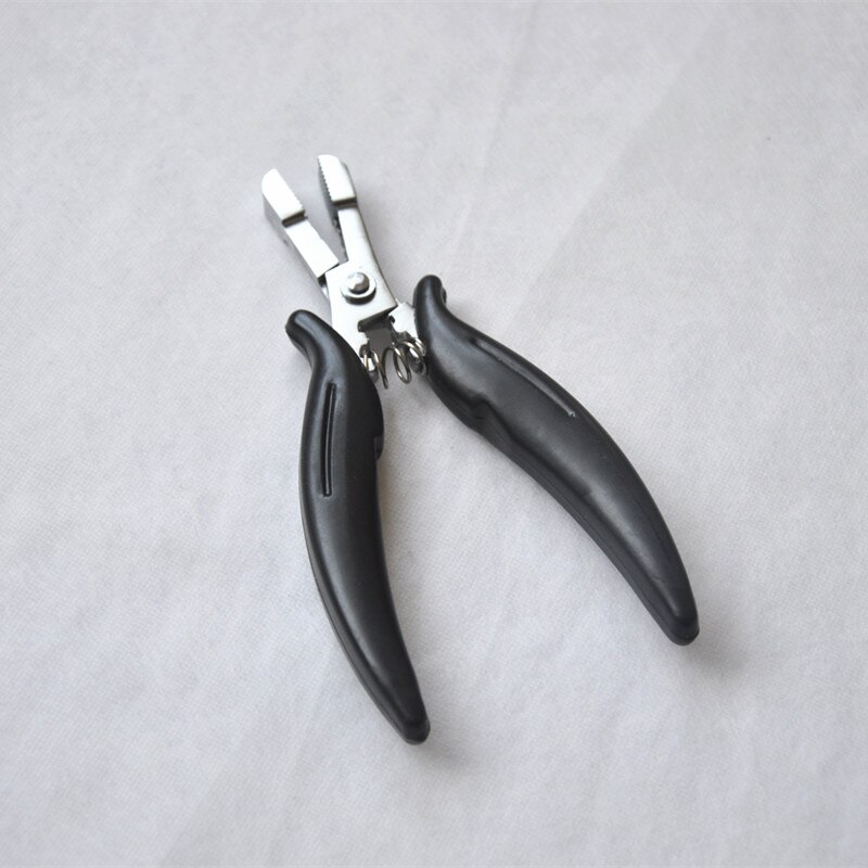 Zwarte Platte Tip Haarverlenging Tang Voor Fusion Capsule Haar Keratine Lijm Verwijderen Remover Hair Extension Gereedschap