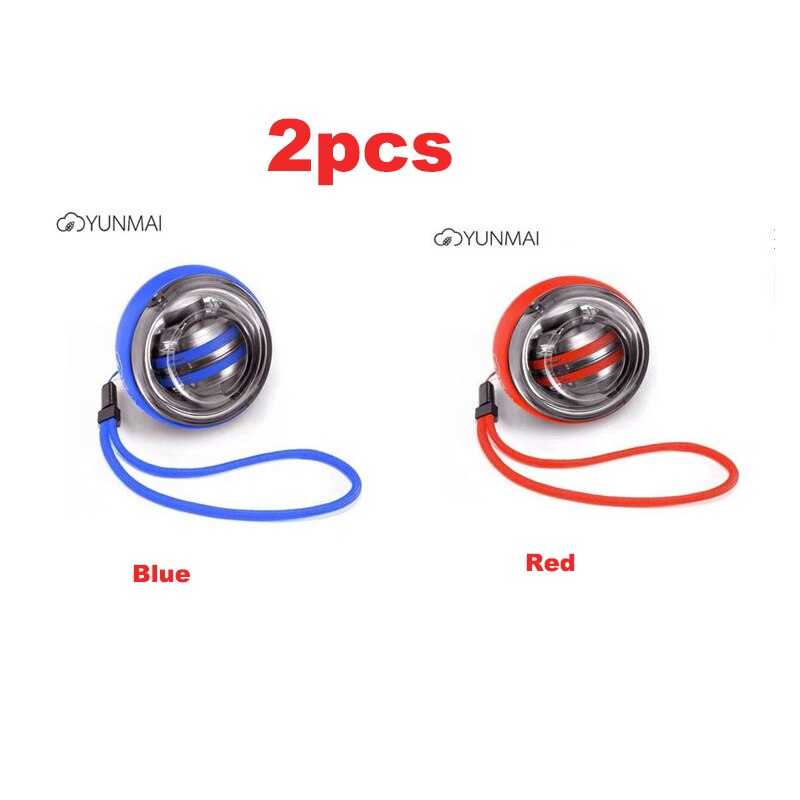 3 Colors Original Yunmai Wrist Ball Trainer LED Gyroball Essential Spinner Gyroscopic Forearm Exerciser Gyro Ball Decompression: Blue Red