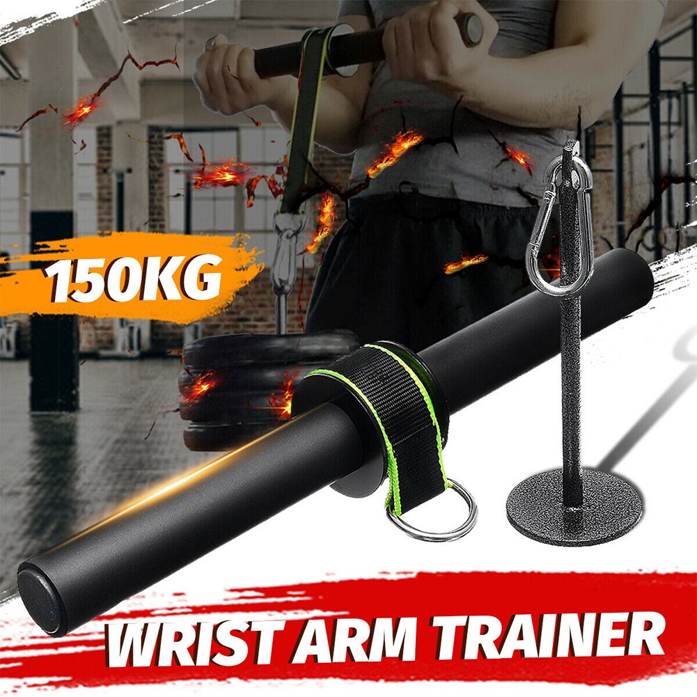 Forearm Trainer Workout Fitness Equipment Wrist Roller Muscle Portable Exerciser With Foam Handle Outdoor Sports Hand Gripper