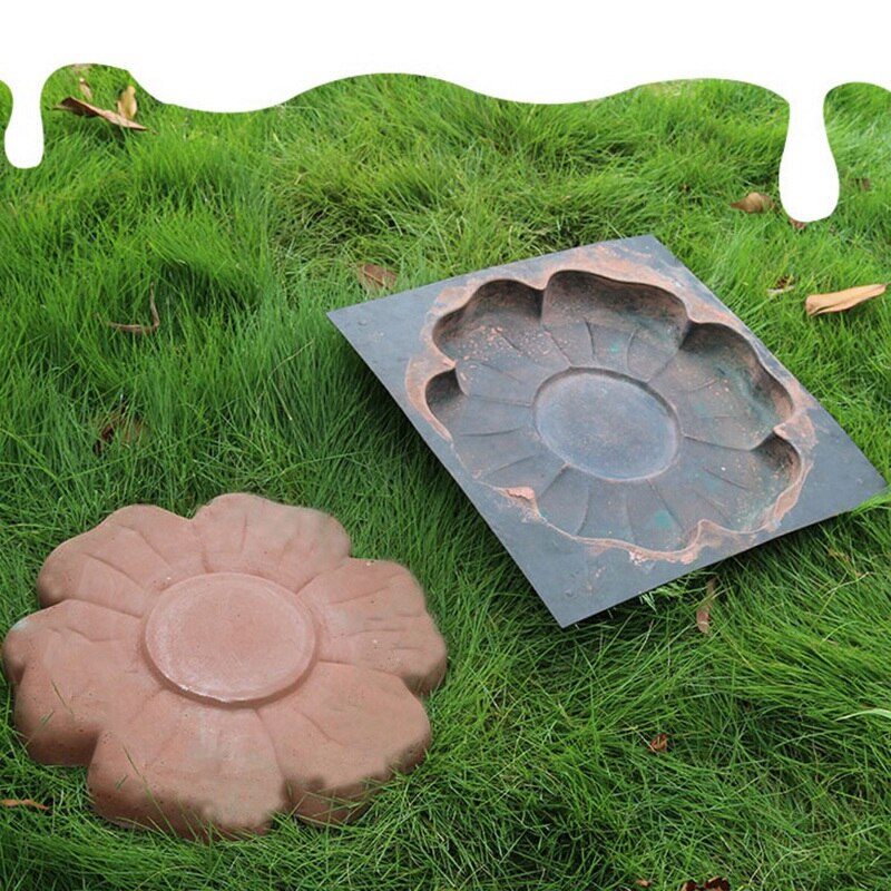 DIY Cement Pavement Mold Floor Tile Pavement Mold Flower Mold Stepping Stone Mold Reusable Cement Stone Garden Road Tool