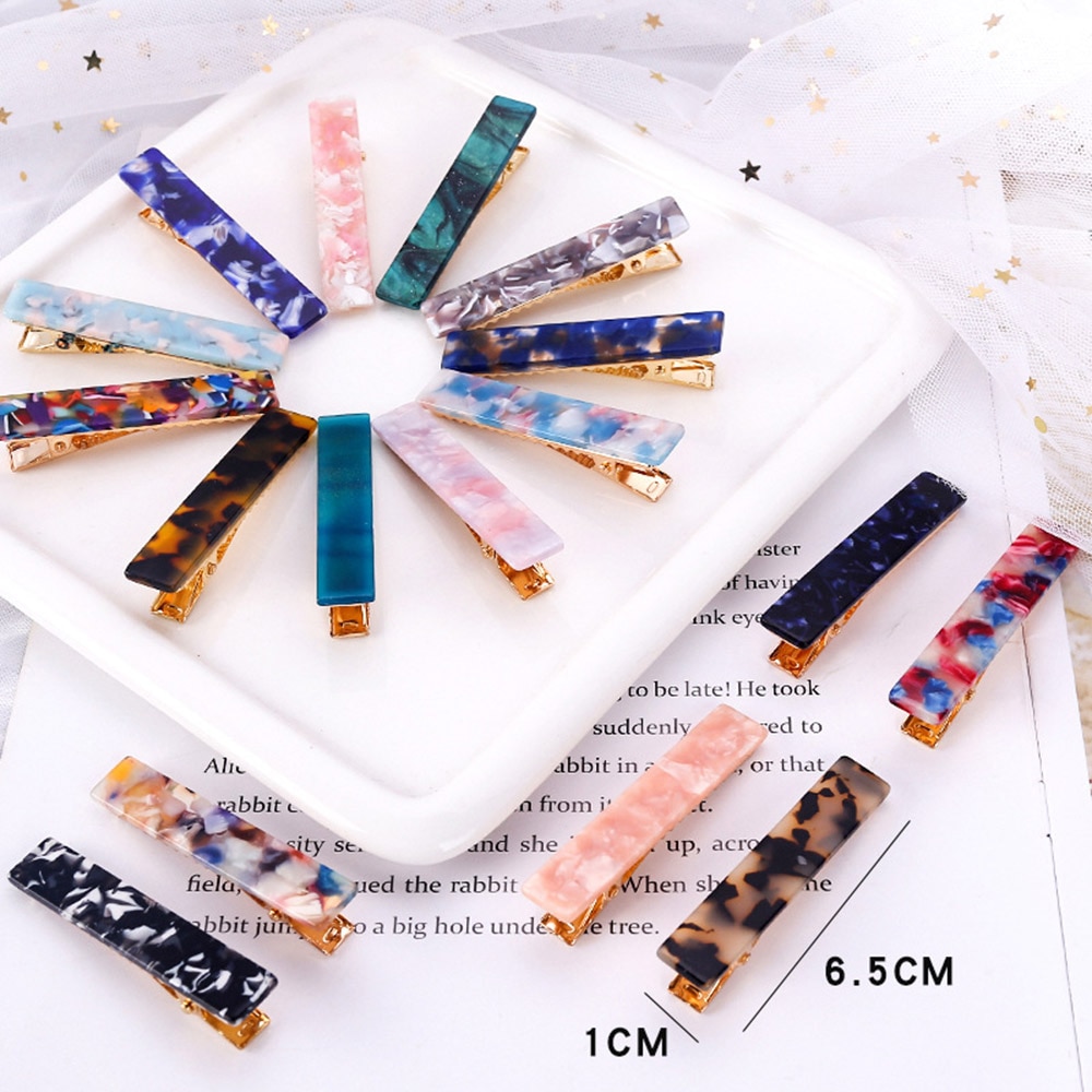 Pinces à cheveux japonaises pour femmes et filles, 1 pièce, à acide acétique, Barrettes imprimées, épingles pour dames, accessoires pour cheveux