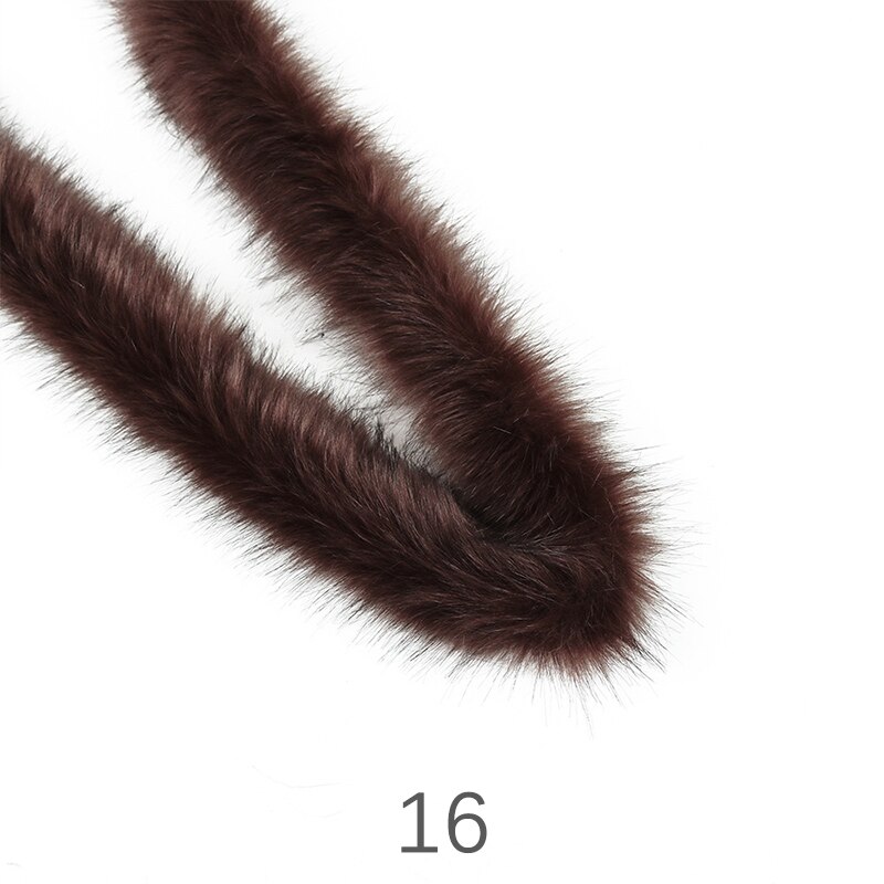 Verdickt Künstliche Kaninchen Fell Trim Kleidung Zubehör Faux Pelz Streifen Für Pullover Mantel Haube Hut DIY Flauschigen Bekleidungs Materialien: 16