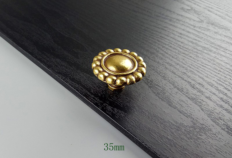 thumbnail image 2 of Holzando Antique Biedermeier Round Drawer Handle - Zamac Antique Patina 2.75" 2 of 5