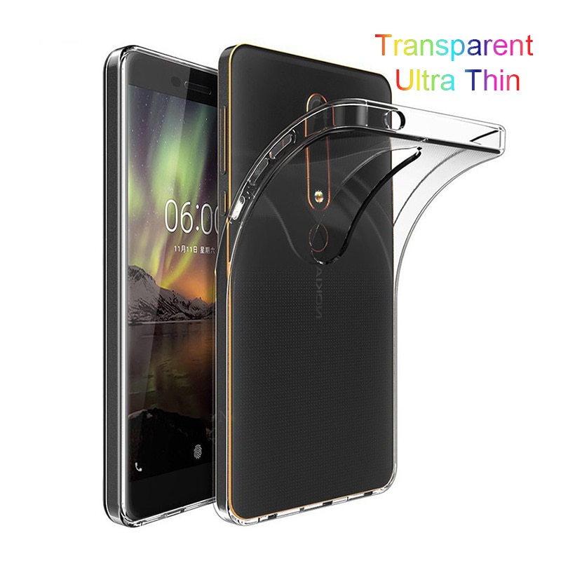 Transparente TPU caso para Nokia 6 Nokia 6,1 de Slim cubierta Nokia6 TA-1016 TA-1043 TA-1045 TA-1050 TA-1054 TA-1068