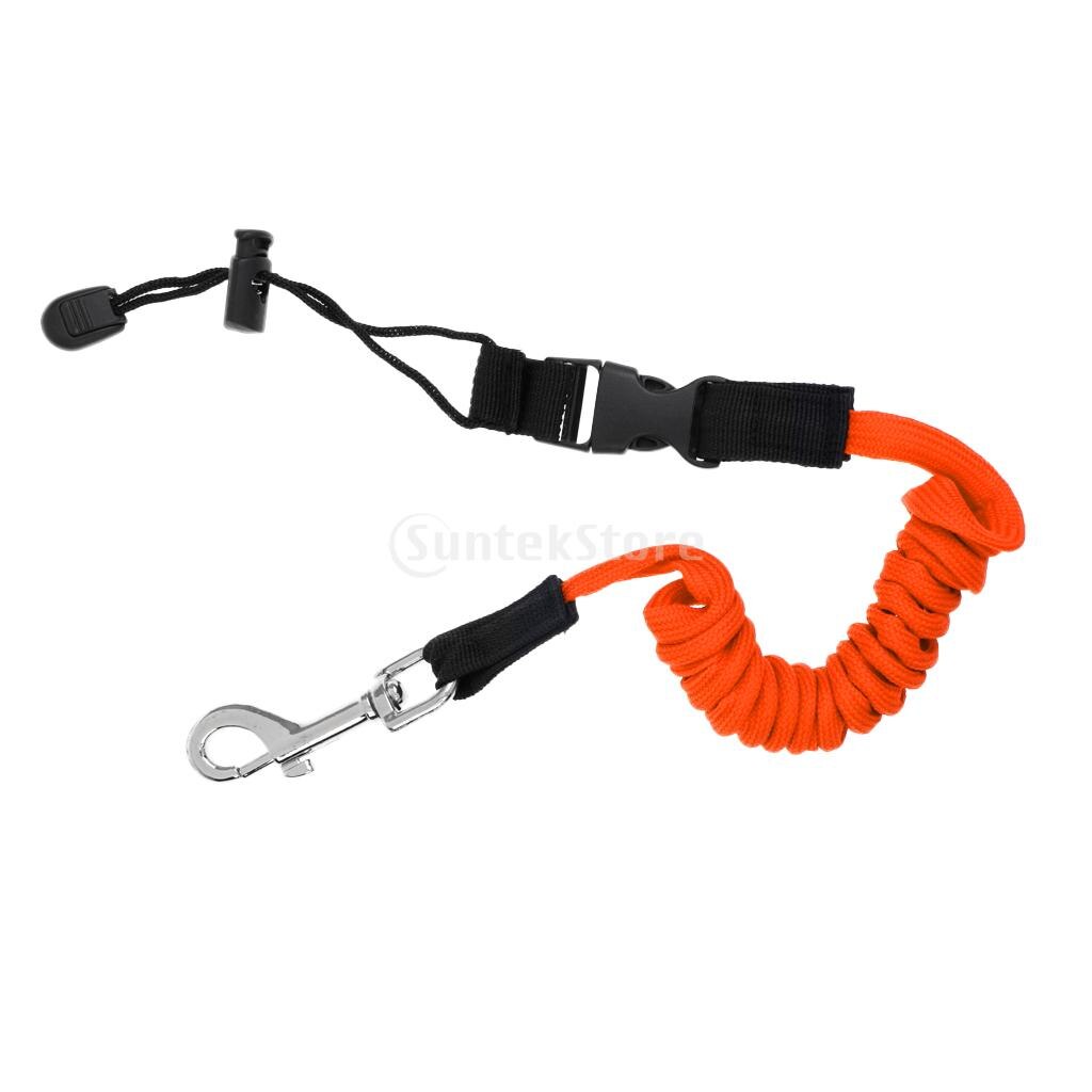 140cm sécurité élastique Kayak canoë pagaie laisse attache élastique bateau canne à pêche pôle sécurisé lanière enroulé cordon cravate corde