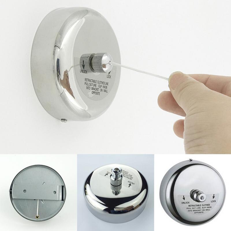 Corde à linge rétractable portable en acier inoxydable pour intérieur et extérieur, cintre pour sèche-linge, organisateur, étendoir à linge, corde