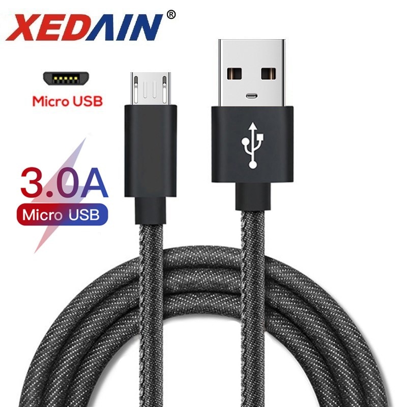 Micro Usb Kabel Snelle Lader Usb Data Kabel Nylon Sync Cord 3A Voor Samsung Xiaomi Huawei Redmi Opmerking 4 5 android Microusb Kabels