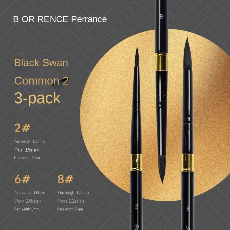 Borrence Artist Hand-Painting Drawing Brushes for Acrylic Gouache Watercolor Oil Painting Pen Nylon Hair Travel Hook Line Brush: light green