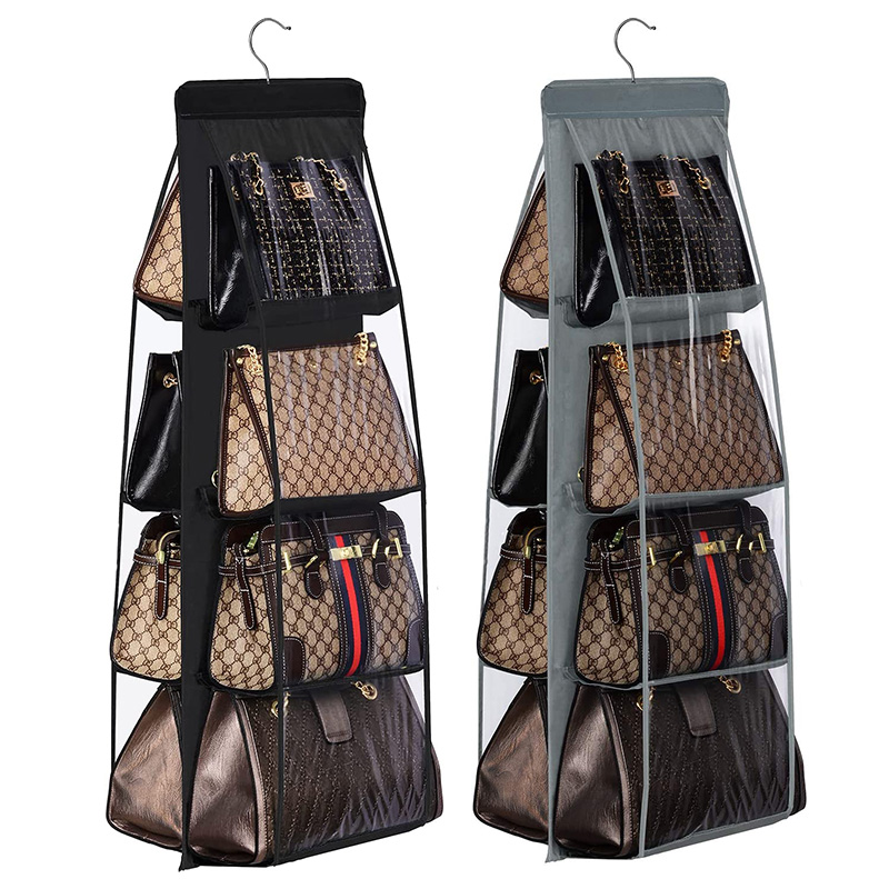 Handtaschen-Organizer zum Aufhängen, Geldbörsen-Organizer für Schrank-Organizer, Taschenaufbewahrung, Kleiderbügel, Oxford-Stoff, Schranktaschen-Organizer