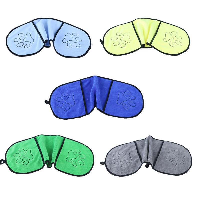 Aapet 1pc fiber husdjur badhandduk superabsorberande husdjur torkhandduk hund katt valp filt med pocket katt kattunge rengöring leveranser