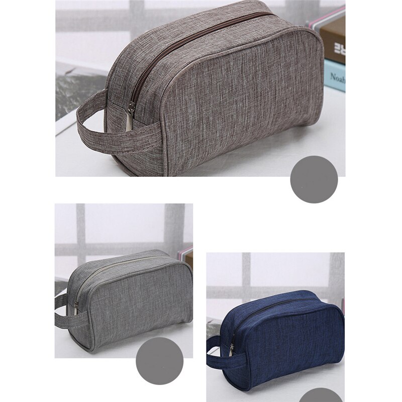 Bolso de cosméticos Simple de para hombres y mujeres, bolsos de viaje de Color sólido con cremallera, neceser organizador, bolsa de almacenamiento, bolsas de maquillaje