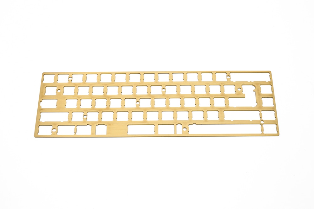 Brass Plate for Mechanical Keyboard with oxidation resistant coating brushed tech xd60 xd64 xd75 xd84 bm43 xd68 gh60 bm60 iso
