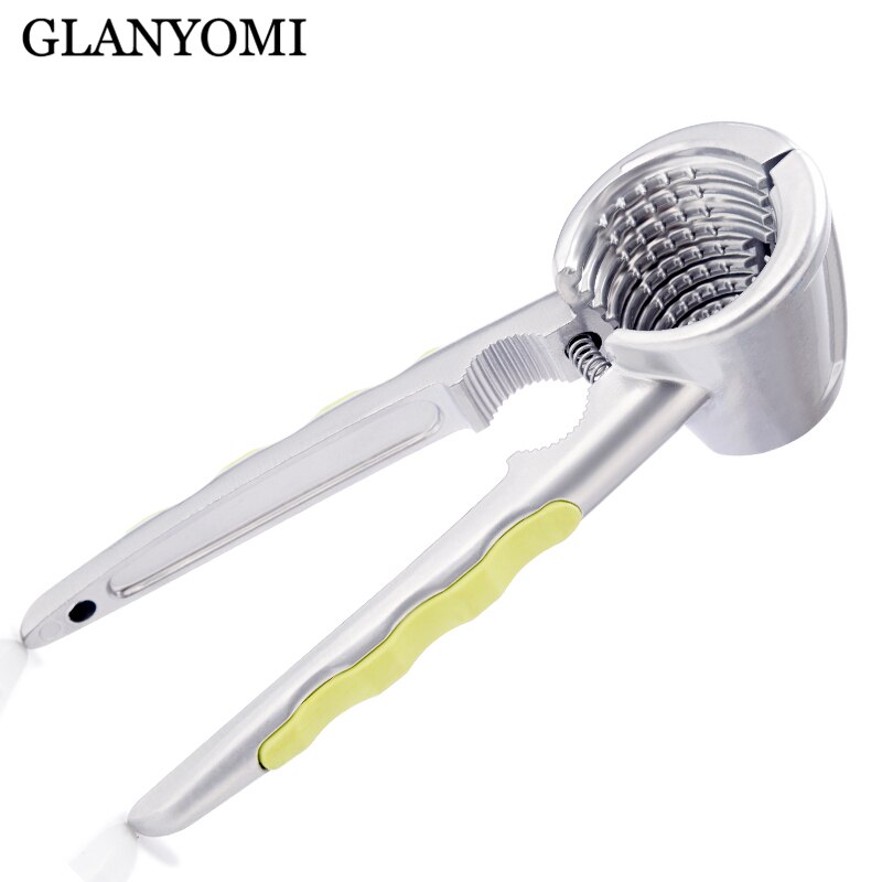 Aluminum Nutcracker with Four Nips Clamps Kitchen Tool Multi-Functional Nut Cracker Sheller Walnut Cracker