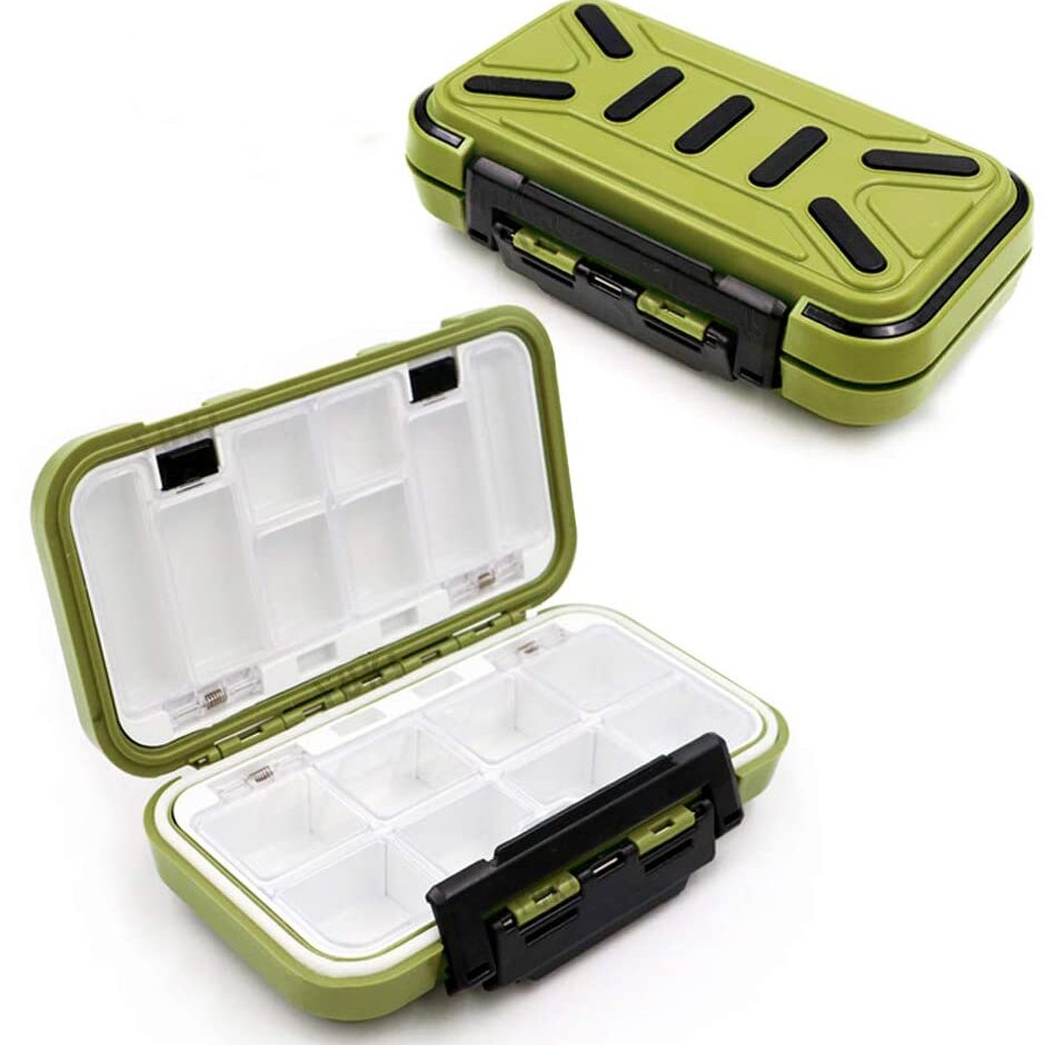 Fishing Tackle Box Waterproof Fishing Gear Accessories Bait Lure Hooks Storage Boxes Fishing Tackle Box Large 12/24/30 Grid: M Green C Type