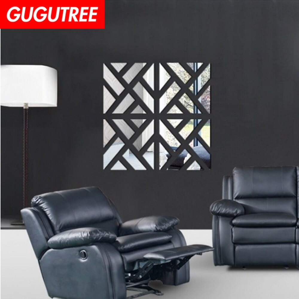 Decorate Home 3D geometry art wall mirror sticker decoration Decals mural painting Removable Decor Wallpaper LF-1247