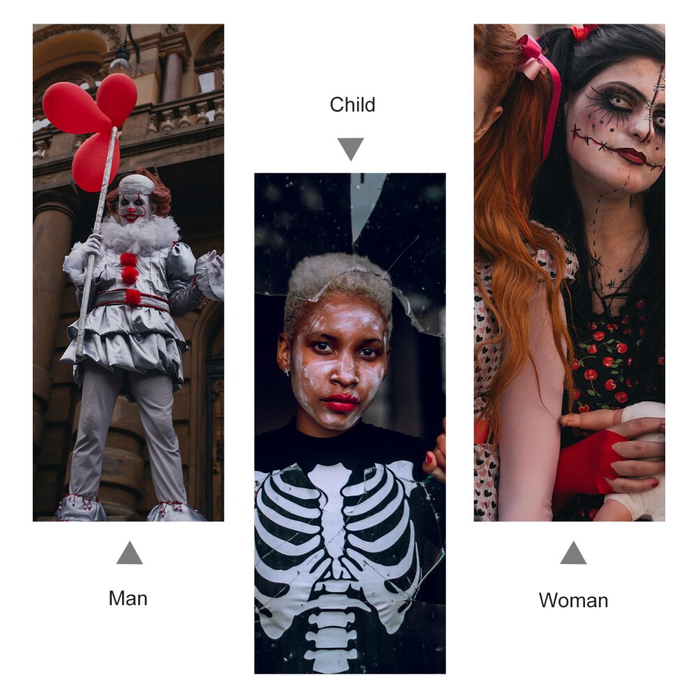 10 Vellen Schedel Tijdelijke Gezicht Tattoos Gezicht Stickers Voor Halloween Party