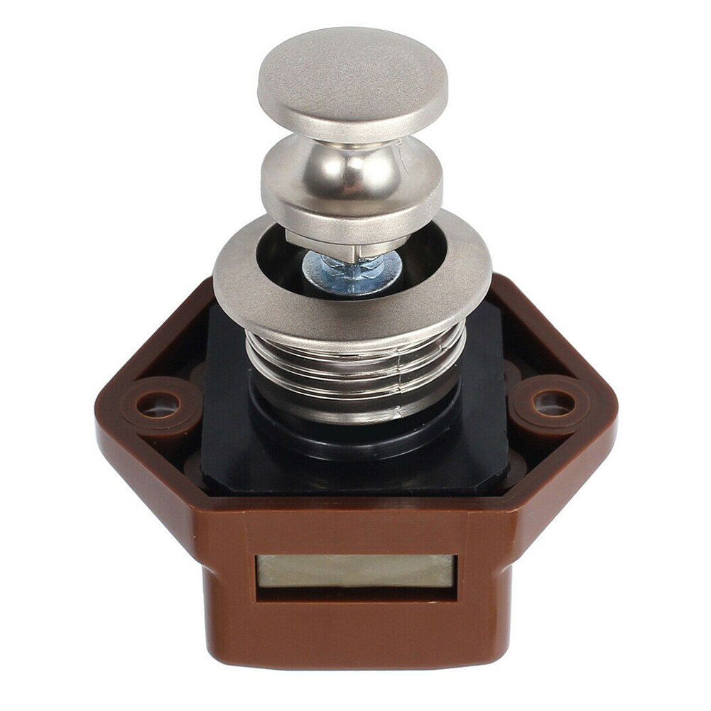 Drawer Latch Catch Desk Handle Push Button Lock Cars Cupboard Door Yachts Motorhome RV Furniture Cabinet Knob For Caravan Boat