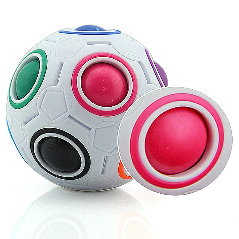 rainbow ball cube Spherical Magic Plastic Magic Balls Spheric cube Children puzzle magic ball Rainbow Puzzles Toys