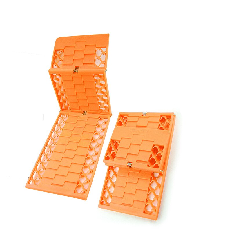 2Pcs/Set Tyre Grip Tracks Car Security Snow Mud Sand Rescue Escaper Traction Tracks Mats Folding Rubber Car Rescue Mats