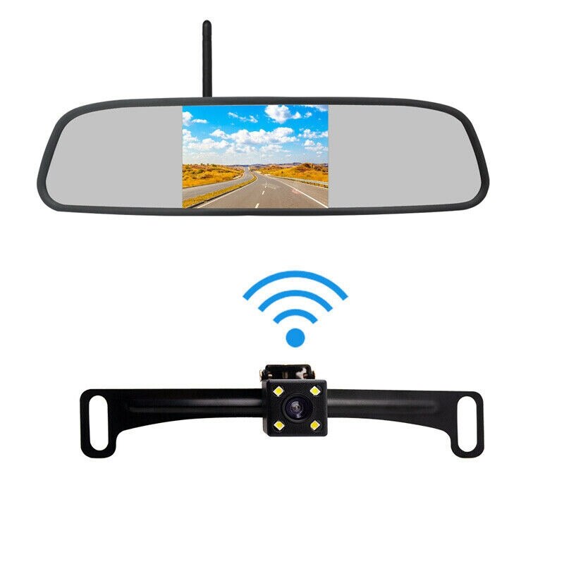 AL22 -4.3 inch Hd Wifi Video Backup Camera Mirror Car Rear View Reverse Parking System