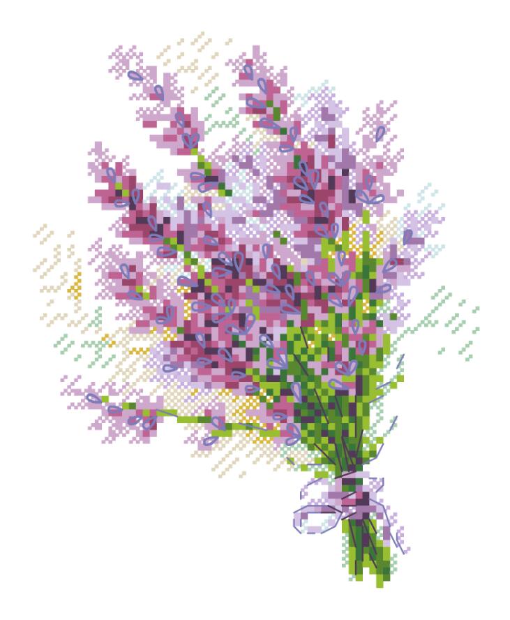 Ramo de lavanda, planta de Paquete de punto de cruz, 18CT, 14ct, 11CT, tela de algodón Bordado de hilo DIY, bordado hecho a mano