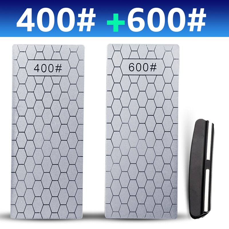 Diamond Knives Sharpening Stone 400# 1000# 600# Grindstone Knife Sharpener Ultra-thin Honeycomb Surface Whetstone Set: 400 600 A